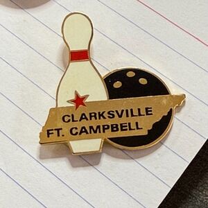Clarksville Ft. Campbell Bowling Pin‎ Lapel Pin Souvenir Travel Gift